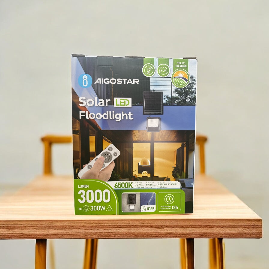 Lámpara led con panel solar