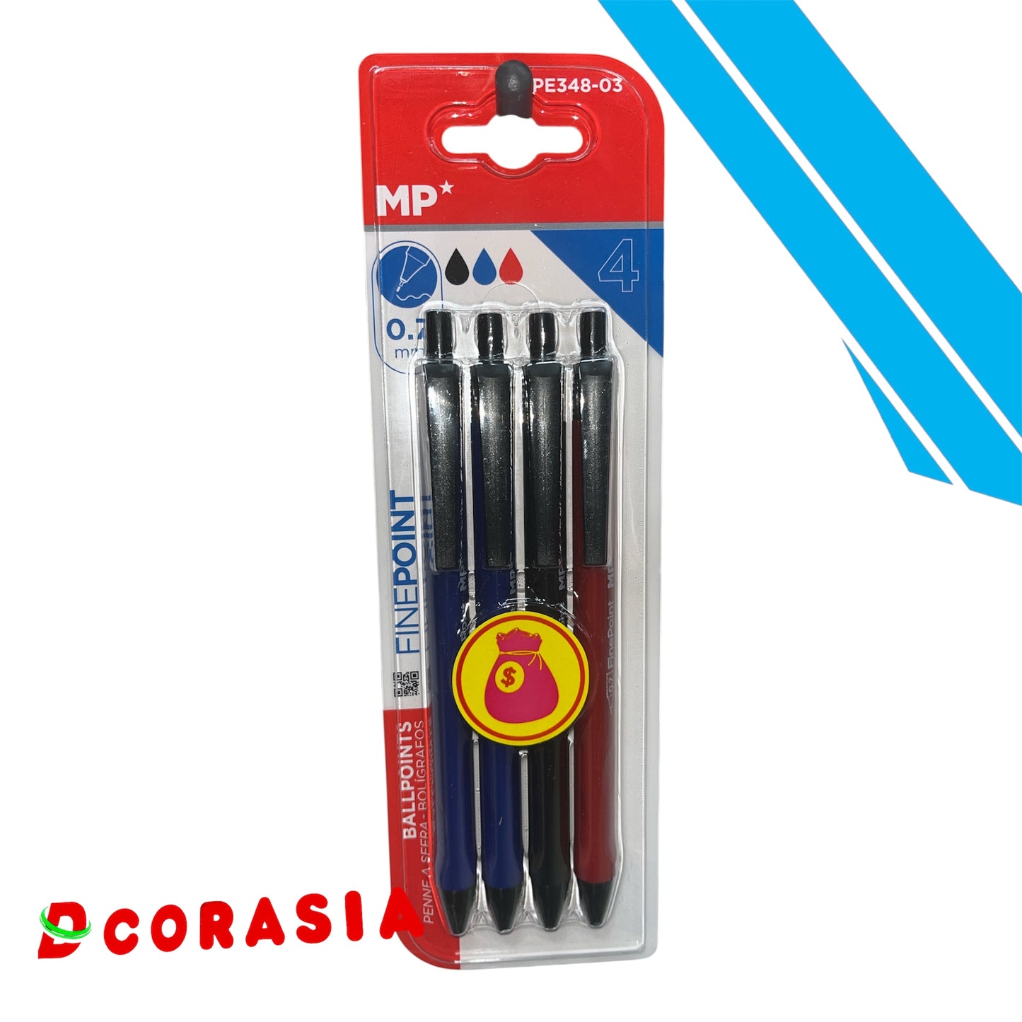 Bolígrafo x4 surtido