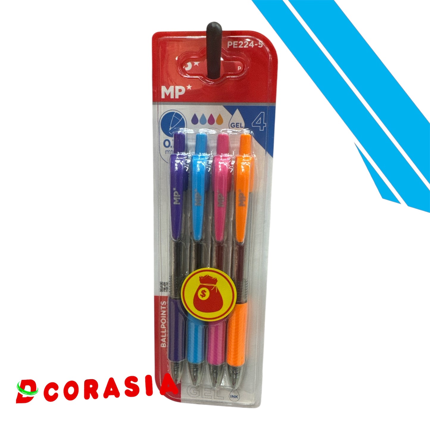 Bolígrafo gel surtido x4