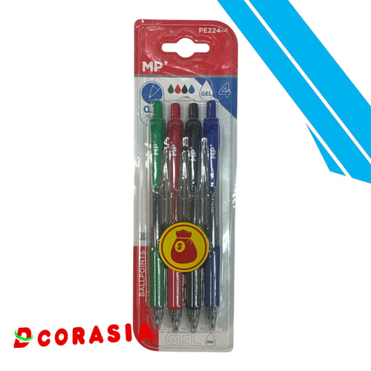 Bolígrafo gel surtido x4