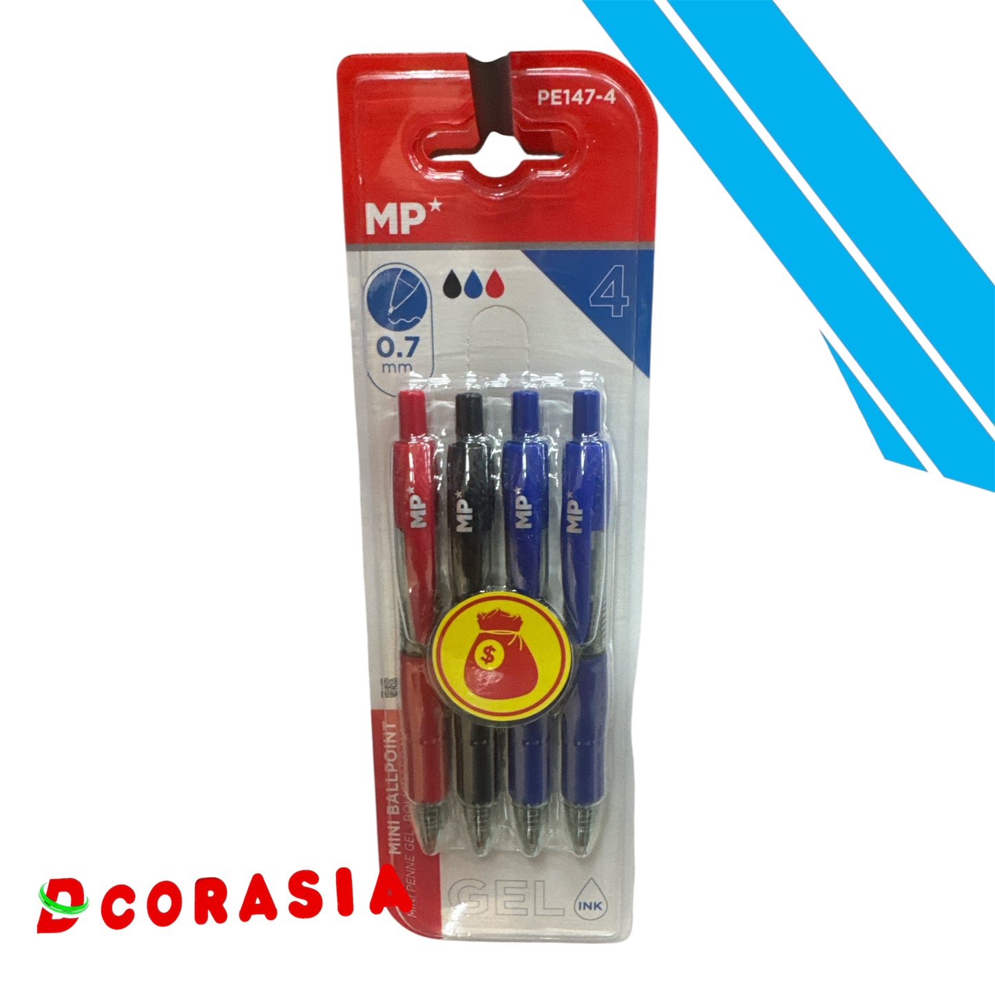 Bolígrafo gel surtido x4