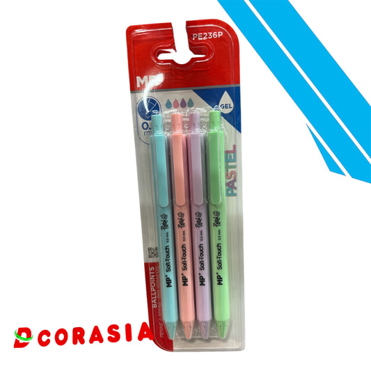 Bolígrafo gel pastel x4