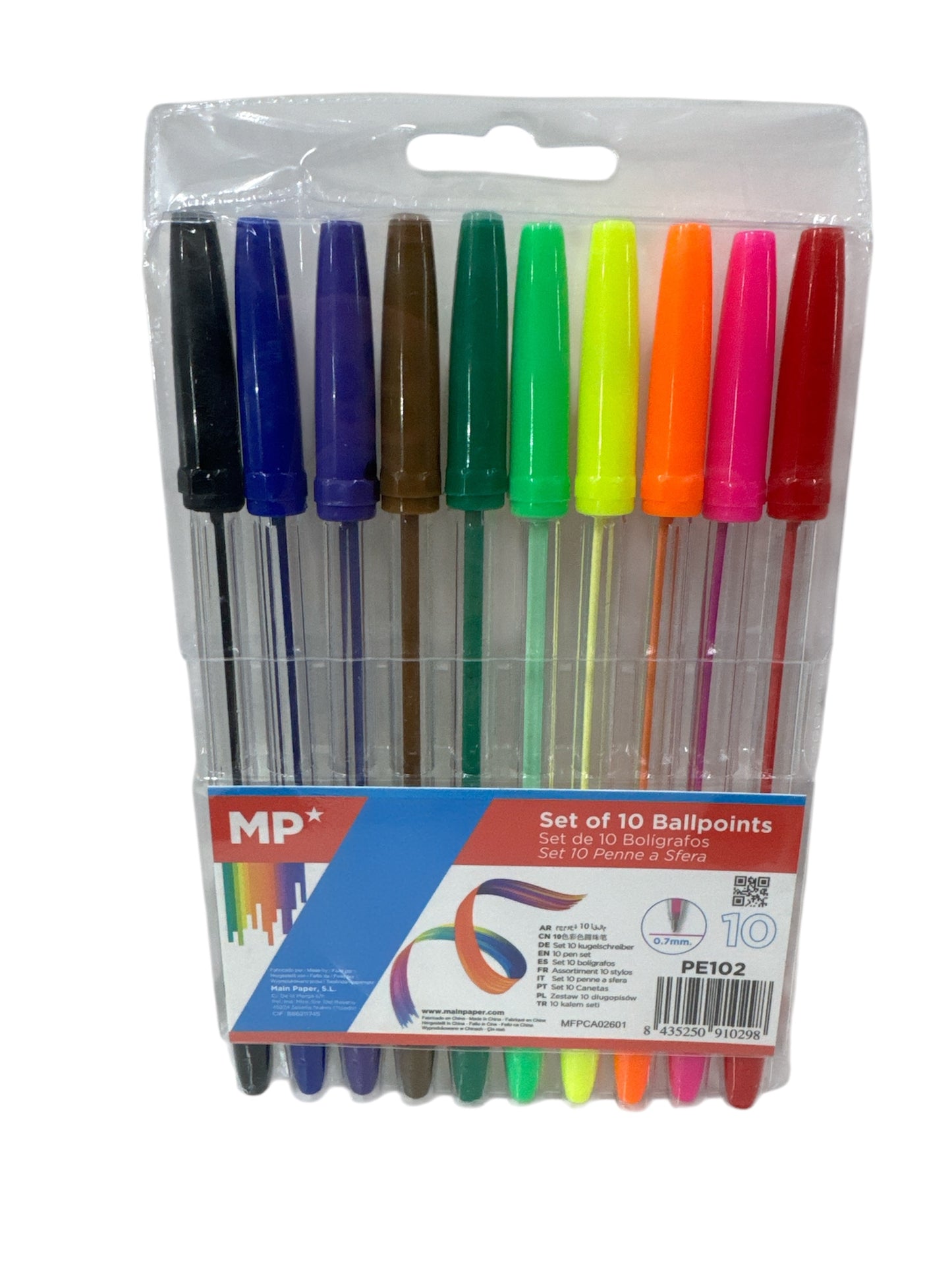Bolígrafo colores x10