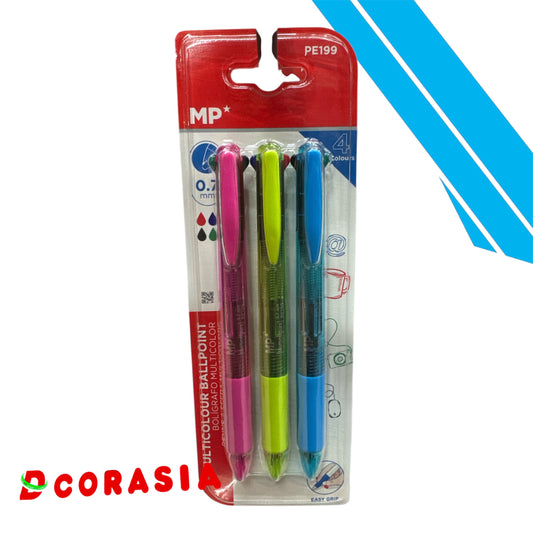 Bolígrafo 4colores x3