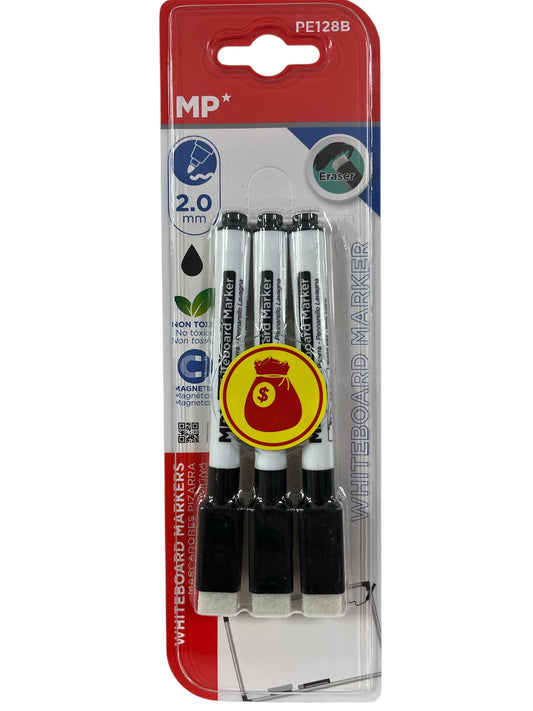 Rotulador pizarra negro x3