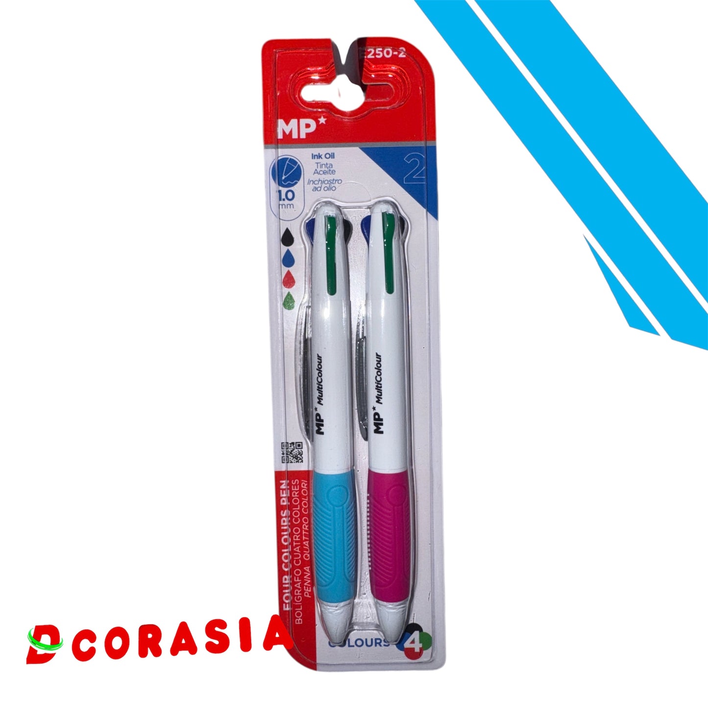 Bolígrafo 4 colores x2