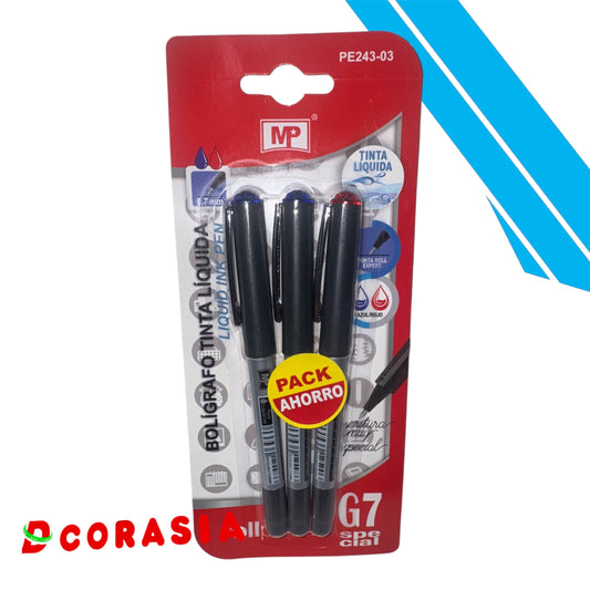Bolígrafo tinta líquida surtidox3
