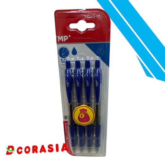 Bolígrafo azul x4