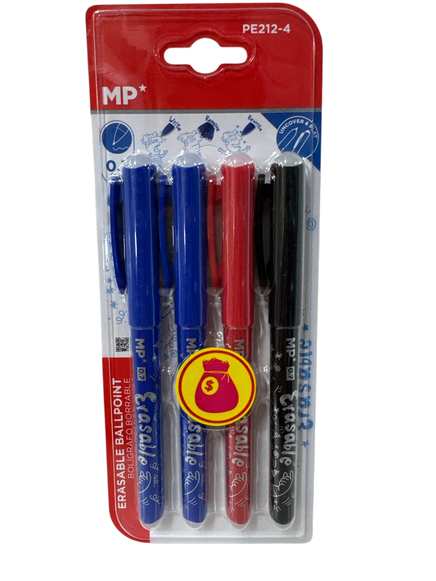 Bolígrafo borrable x4
