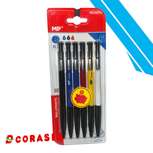 Bolígrafo x6 surtido