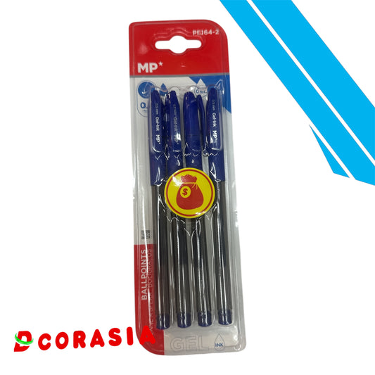 BOLÍGRAFO GEL AZUL X4