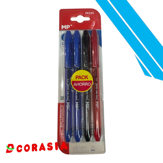 Bolígrafo gel surtido x4