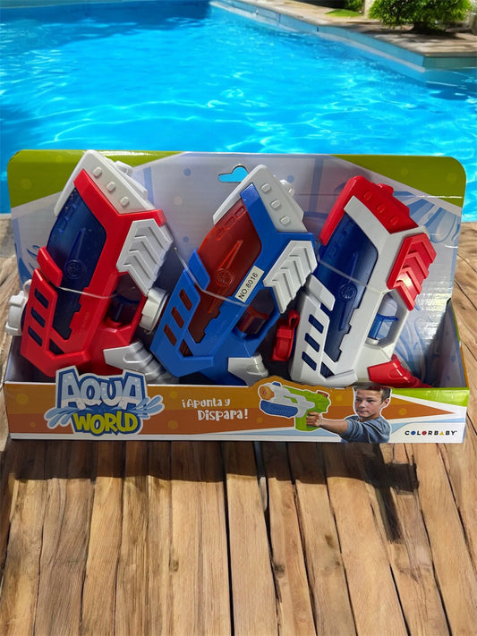 Pistola agua x3 Aqua world