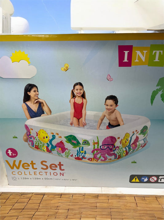 Piscina hinchable cuadrada intex