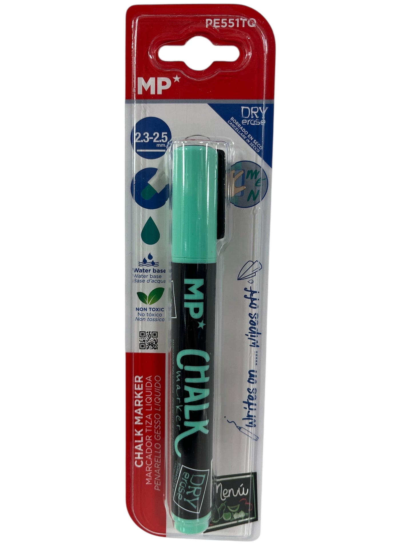 Rotular tiza verde agua