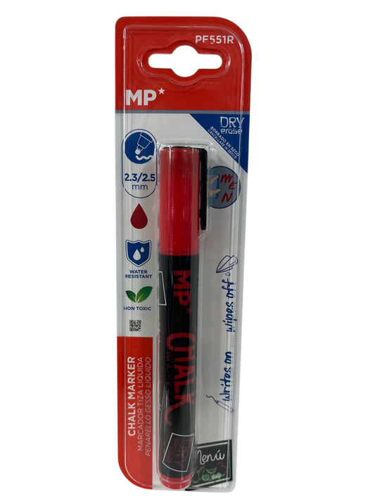 Rotulador tiza rojo