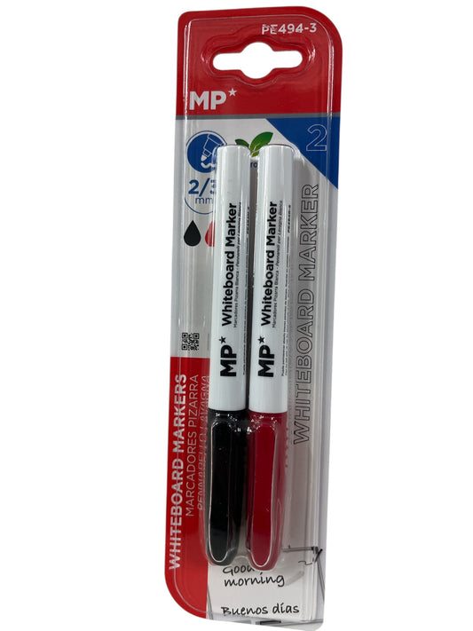 Rotulador pizarra negro rojo x2