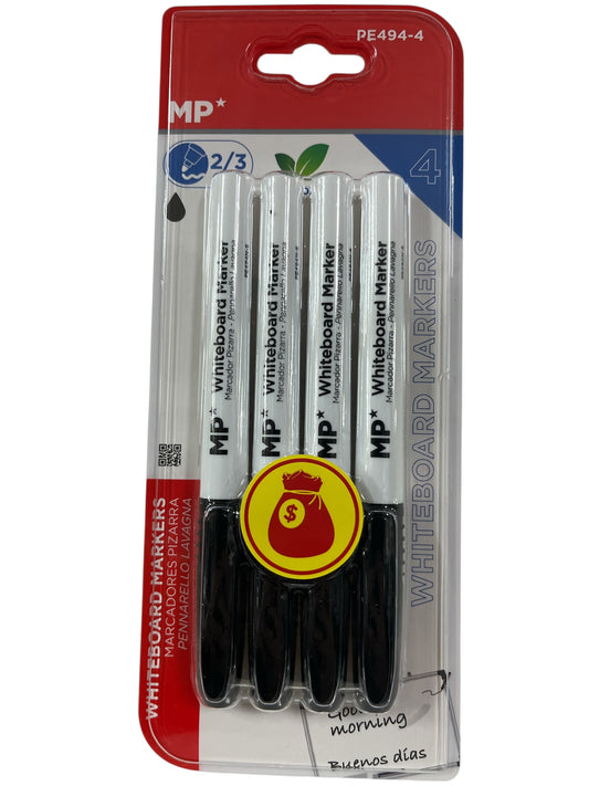 Rotulador pizarra negro x4