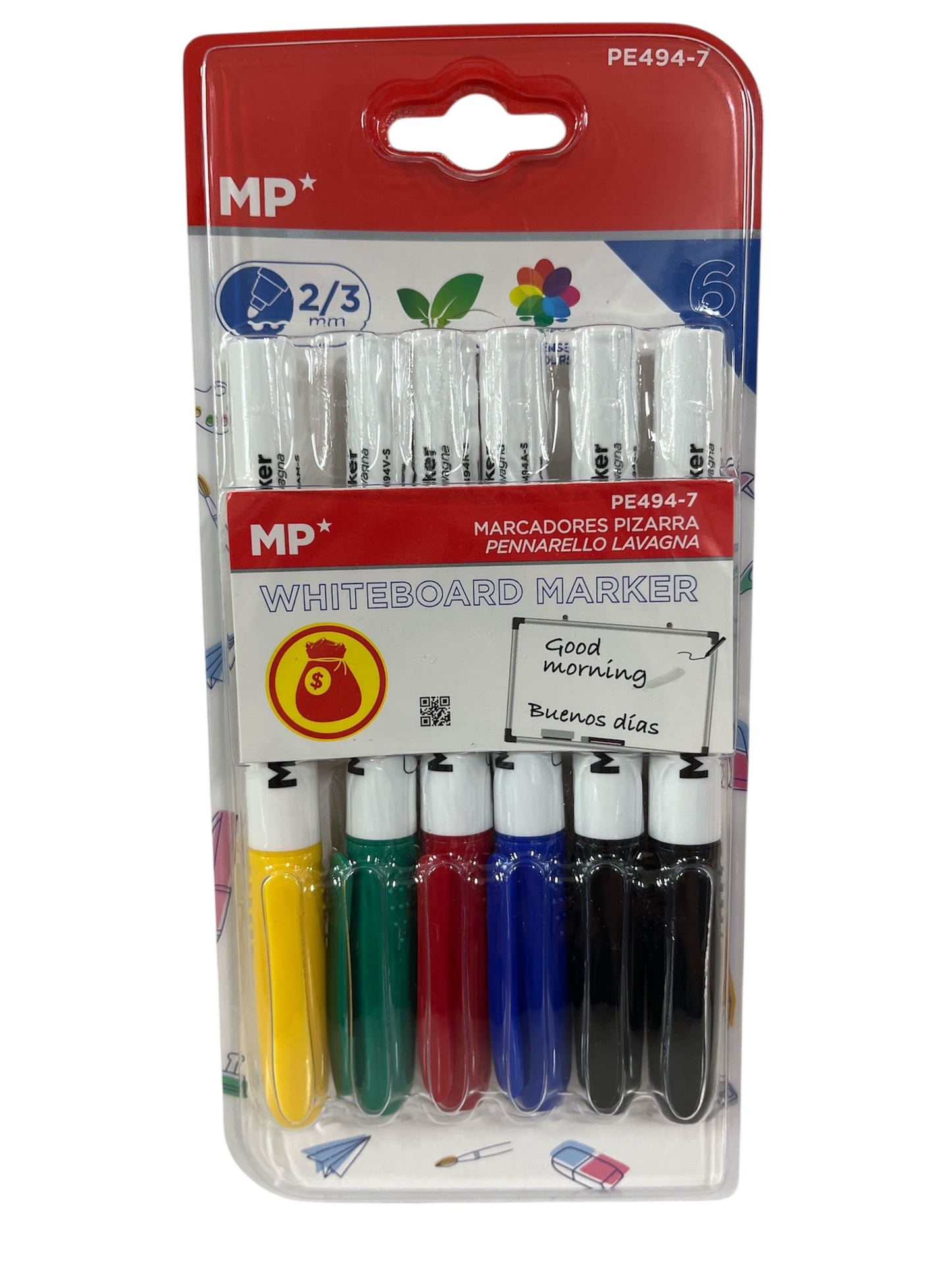 Rotulador pizarra colores x6