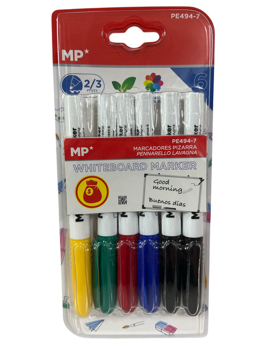Rotulador pizarra colores x6