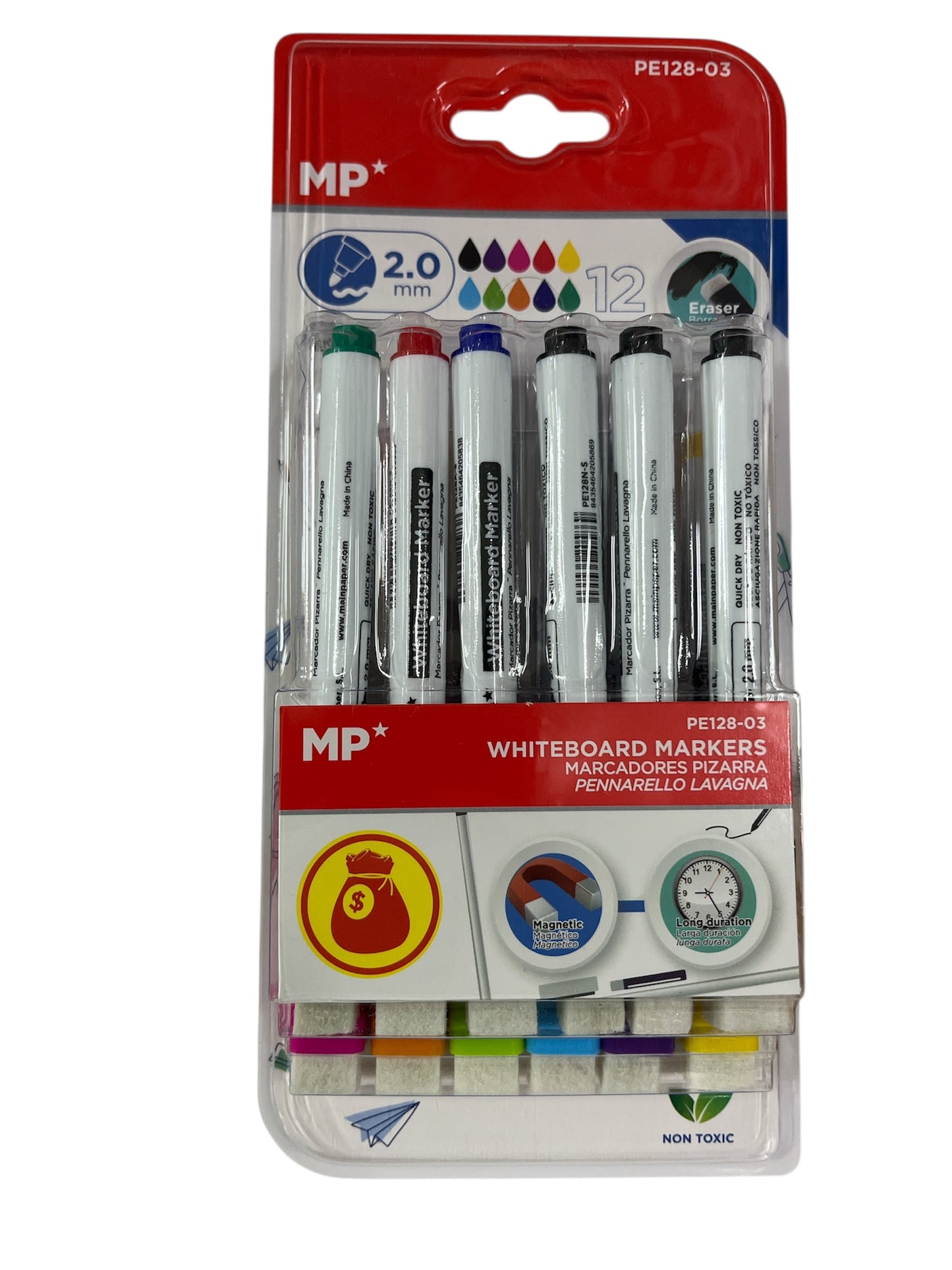 Rotulador pizarra colores x12