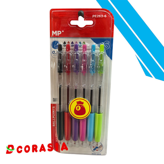 Bolígrafo surtido x6