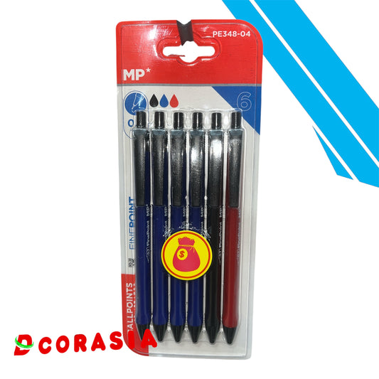Bolígrafo x6 surtido