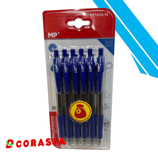 Bolígrafo azul x12